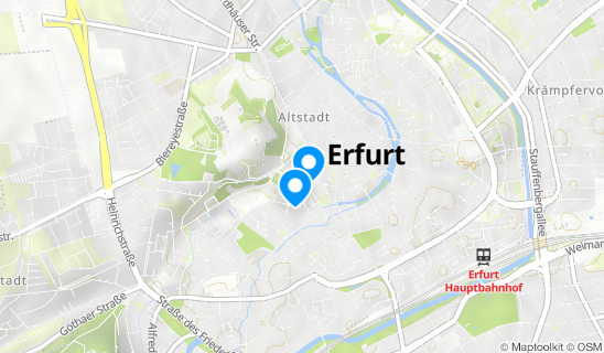 Kartenausschnitt Der Erfurter Domplatz 